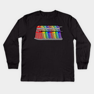 Rainbow Daleks - Doctor Who Kids Long Sleeve T-Shirt